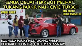 EVERYONE WAS SHOCKED TO SEE THE PARKING ATTENTION IN A CIVIC TURBO!! THE YOUNG BOSS PRETENDED TO ...