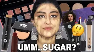 FULL FACE OF SUGAR COSMETICS TESTED ! Is It Worth It ? 🤔 Not Sponsored Review | Ria Sehgal