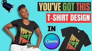 MAKE this T-SHIRT design in Canva! (EASY)