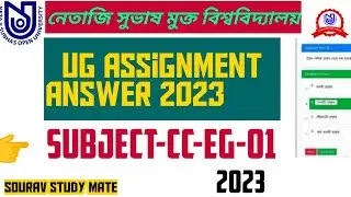 NSOU PAPER CC-EG-01 ASSIGNMENT ANSWER ।। Netaji subhas university ।। nsou CC-EG-01