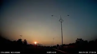 Sunset Drive on the Chennai-Bangalore Highway. Timelapse Video (8x speed)