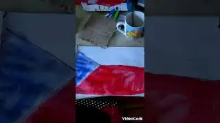 рисунок флаг Чехии 🇨🇿