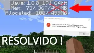 RESOLVIDO ! *Java virtual Machine Launcher* + ERRO 512MB RAM UTILIZÁVEL APENAS ( WINDOWS 10 )