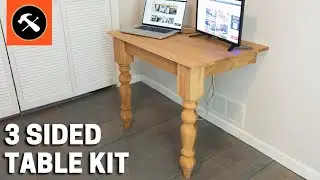 How to Create a Wall Mounted Desk | DIY 3-Sided Table Kit | Builder's Studio