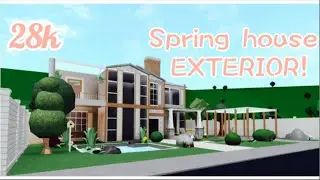 28K Bloxburg Spring House EXTERIOR and garden!