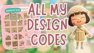 HIGHLY REQUESTED: ALL THE DESIGN CODES ON MY PINK COTTAGE CORE ISLAND!! | Let's Play Animal Crossing