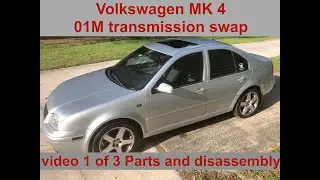VW MK4 trans swap 01M 1 of 3 disassembly