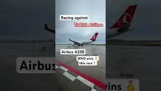 Racing against ✈️ Airbus A330 🇹🇷 Turkish Airlines 🥇 WHO wins this battle ❓maybe CPT❓ Max #shorts