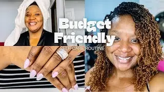 Doing my own hair and dip powder manicure |Self-care maintenance AT HOME