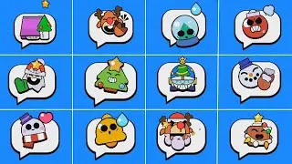 Brawl Stars ALL ANIMATED BRAWLIDAYS PINS