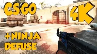 CS:GO DUST II AK-47 4K + EPIC NINJA DEFUSE