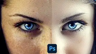 Quick face retouching with a tool in Photoshop