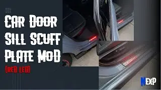 Car Door Sill Scuff Plate Guard (RED LED) by OLIKE