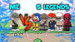Mini Militia New Challenge - * 1Vs5 * 😍 || Mini Militia Classic New Gameplay 🤩
