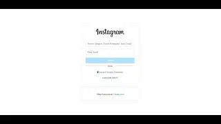 Instagram Login Clone HTML, Css