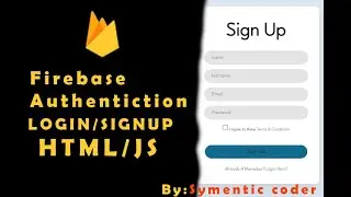Simple Login & Register with Firebase Authentication using JavaScript | HTML | CSS