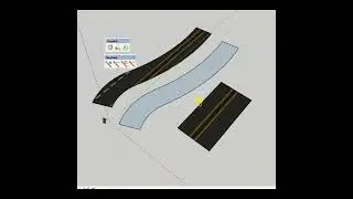 Texturing on Curve Road || Sketchup   #sketchups #architecture #sketchupplugin #sketchup#road