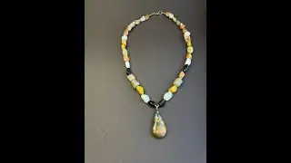 Переделка бус из агатов .
