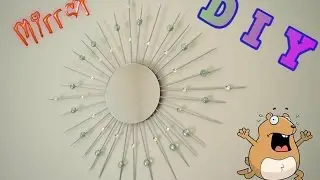 DIY TUTORIALS: How to make a mirror with wooden sticks and glass decorations