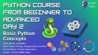 Python Course Day 2: Basic Python Concepts | Edu4Teen | Muhammad Shozab Raza