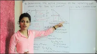 Earth pressure retaining wall 3 numericals