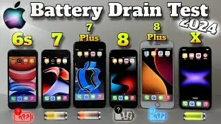 iPhone 6s ∼ 7 ∼ 7 Plus ∼ 8 ∼ 8 Plus ∼ X Battery Drain Life Test 2024 | IOS 16.7.8