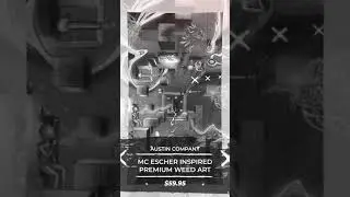 MC Escher Inspired Premium Weed Art