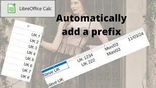 How to automatically add a prefix in LibreOffice Calc