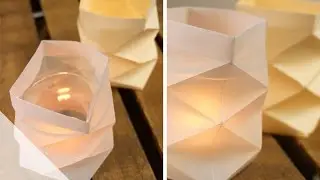 Knickwindlicht für Teelichter aus Papier basteln - Teelichthalter - Anleitung - Talu.de