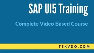 SAPUI5 Training - Complete video based course - SAP UI5