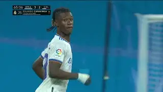 Gol de Eduardo  Camavinga en su debut  Real Madrid 4-2 Celta de vigo | Gol del Real Madrid hoy