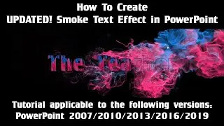 How to make Smoke Text Effect Animation in PowerPoint Tutorial