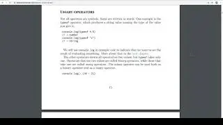 Eloquent JavaScript Read-Along - Values, Types, and Operators - 005 - Unary Operators