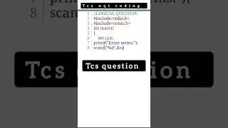 c logical question for interview 🧑‍💻 | tcs nqt coding 