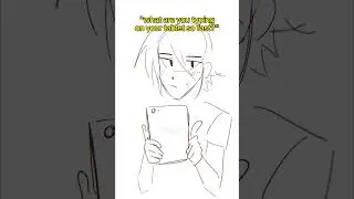 "What are you typing on your tablet so fast?" #shorts #animation