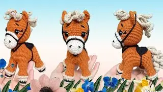 Вязаная лошадка амигуруми крючком|Подробный мк по вязанию лошадки