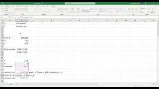 How to calculate future value and present value in excel using its built-in formula?