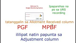 ADJUSTMENT IN THE RECORDING OF SPECIAL PURPOSE FUNDS SARO LIKE MPBF AND PGF.