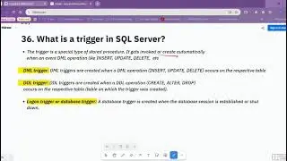 Stored procedure & Trigger