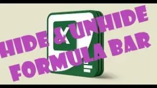 || Hide & Unhide formula Bar || #tbah #excel #excellearning #formulabar