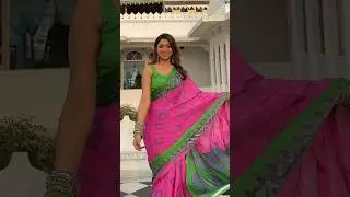 Gulabi saree trend 