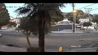 Day Night Security Camera w/ Invisible IR Light viewed at Dawn