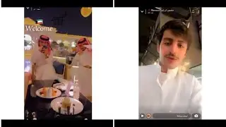 سنابات منصور ال زايد في المقهى الخاص به 😍