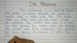 The Policeman English Essay || english short essay on the policeman