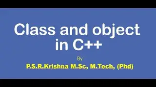 Class and Object in C++