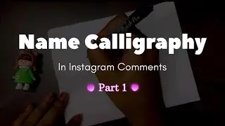 Name calligraphy | Writing | Brush pen | calligraphy for beginners | Comment your name #satisfying