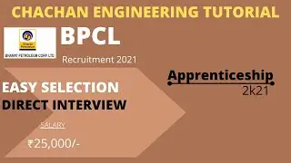 BPCL Recruitment 2021 | Salary ₹25,000 | Easy Selection - Direct Interview | Latest Apprentice 2021