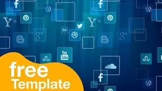 Social media icons background free Template - Adobe After Effects