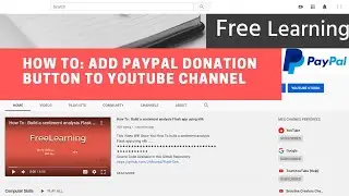 How To: Add PayPal Donation Button to YouTube Channel