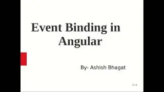 Angular: Data Binding: Event Binding in Angular framework in detail #8